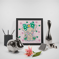 Vente en gros d'usine, peinture au diamant 5D pour enfants, cadre de peinture au diamant, kit de peinture au diamant animal