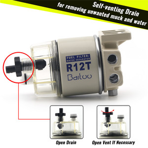 ตัวกรองน้ำมันเชื้อเพลิง R12T พร้อมตัวแยกน้ำ สำหรับเครื่องยนต์ทางทะเล ยี่ห้อ Lombardini ใช้กับเรือ - Product Image 3