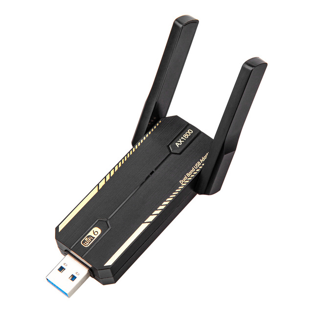 1800Mbps USB3.0 WiFi 6 Adapter  High Speed Wireless Network Card Free Driver  802.11ax Dual Band WiFi Dongle  for Computer