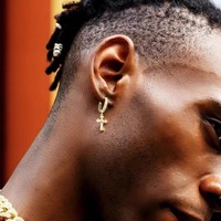 Boucles d'oreilles pendantes tendance Hip Hop en forme de croix, entièrement incrustées de zircon, design couple, brillantes et étincelantes, unisexe, pour tous les jours et les soirées