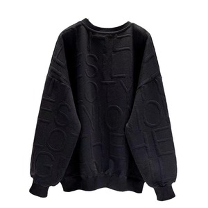 เสื้อสเวตเชิ้ตโอเวอร์ไซส์สีขาวถักนิตติ้ง ผ้าฝ้าย 100% เป็นมิตรกับสิ่งแวดล้อม กันน้ำ มีฮู้ด ลวดลายตัวอักษรนูน สไตล์ลำลอง ใส่ได้ทั้งชายและหญิง - Product Image 3