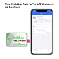 Registrador de datos de temperatura de un solo uso de diente azul inalámbrico de solución IOT para cadena de frío