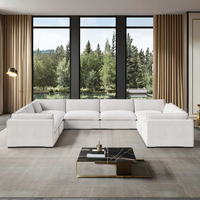 FERLY Rn Furniture - Sofá Seccional de Lujo para Sala de Estar, Sofás de Tela para Sala de Estar, Conjunto de Sofás Seccionales, Sofá Modular