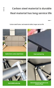 <span class=keywords><strong>Tavolo</strong></span> per il tempo libero all'aperto e sedia Set balcone all'aperto in acciaio al carbonio <span class=keywords><strong>tavolo</strong></span> e sedia combinazione per ristorante all'aperto - Product Image 4