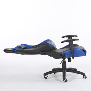 <span class=keywords><strong>Chaise</strong></span> de bureau inclinable 2D fonctionnelle à roulettes en cuir bleu, idéale pour le gaming, avec logo personnalisé, vente en gros à prix abordable - Product Image 5