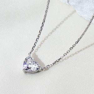 Listo para Enviar: Collar MSN-621 con Diamante de Laboratorio en Forma de Corazón de 1 Quilate y Oro Blanco de 9K - Product Image 3