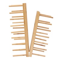 SINCERE Égouttoir à vaisselle en bambou sur pied, organisateur de placard de cuisine avec égouttoir vertical, étagère de rangement pour épices et outils de nettoyage