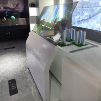 Layar iklan transparan dua sisi Display pameran Oled Super ramping 55 inci