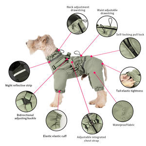 Vente en gros de vestes de luxe pour chiens XL à motif solide vestes d'hiver personnalisées pour animaux de compagnie manteaux <span class=keywords><strong>boxer</strong></span> et teckel réglables - Product Image 2