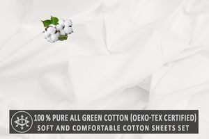 4 Mảnh 100% Cotton 300TC Bộ Đồ Giường Tấm Đặt Túi Sâu Sage Màu Xanh Lá Cây Vua Kích Thước Sang Trọng Bộ Giường - Product Image 5
