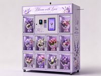Distributeur automatique réfrigéré de fleurs et d'œufs frais, grande capacité, à écran tactile, à prix abordable