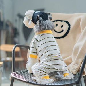 مجموعة جديدة للربيع والصيف سترة بأربعة أرجل لطيفة للكلاب الصغيرة والقطط مخططة منقوشة ملابس حيوانات أليفة ملابس للكلاب - Product Image 3