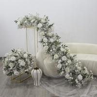 Dekorasi Pernikahan A2025 Bunga Baby Breath Gypsophila Sutra Buatan, Rangkaian Bunga Baby Breath dan Mawar Putih untuk Centerpiece
