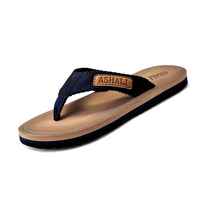 Tongs tendance pour hommes, à bout ouvert, couleur unie, sandales de plage, été, plastique, augmentation de la taille, broderie, grande taille