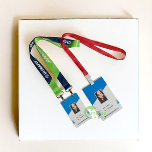 Miễn Phí Thiết Kế Thân Thiện Với Môi Polyester ID Chủ Thẻ Dây Buộc Đôi Clip Hai Móc Tùy Chỉnh Khuyến Mại Quà Tặng Cổ Dây Đeo 2 - Product Image 3