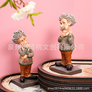 รูปปั้นนักวิทยาศาสตร์ เรซินสังเคราะห์ ดีไซน์ทันสมัย ของตกแต่งโต๊ะทำงาน ของขวัญวันเกิด ชิ้นเดียว - Product Image 1