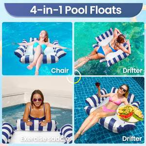 Flotador Inflable <span class=keywords><strong>para</strong></span> Piscina, Hamaca Acuática Multiusos, Cama Flotante <span class=keywords><strong>para</strong></span> Adultos, Tumbona Flotante <span class=keywords><strong>para</strong></span> Natación, Playa y Mar - Product Image 2