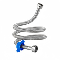 Tuyau flexible tressé en acier inoxydable 304 haute pression 1/2 po pour l'alimentation en eau des robinets de cuisine, salle de bain et toilettes