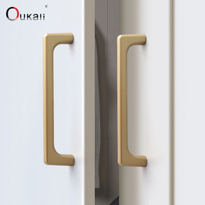 Maniglie per Mobili Oukali Personalizzate in Lega di Zinco, Design Moderno <span class=keywords><strong>Oro</strong></span> Opaco e Nero, per Cassetti, Armadi e Comò - Product Image 6