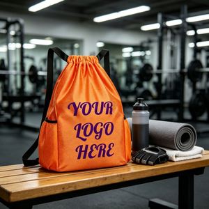 Sac de sport en polyester personnalisé pour football et basketball, grande capacité, haute qualité, promotionnel, avec cordon de serrage réglable pour activités de plein air - Product Image 2