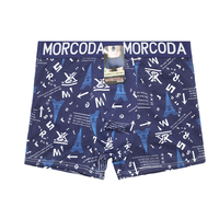 Morcoda Hommes Boxers Taille Moyenne Haute Qualité Double Respirant Doux Confortable Spandex Bonne Élasticité Taille Mixte Lettre Taille