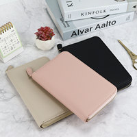 Portable A7 Zippy Binder Wallet Loose Leaf Zippered Budget Planner Binder Cover pour une organisation facile