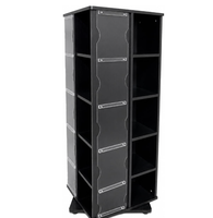 Présentoir rotatif pour vêtements Ray à 20 cubes, présentoir de t-shirts en acrylique avec porte-étiquettes, roulettes verrouillables, support de présentation au sol pour la vente au détail