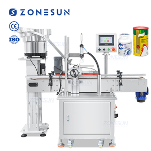 Zonesun ZS-PG01 tự động nhai kẹo cao su có thể nhựa thủy tinh rượu vang nắp chai cách Nhấn máy đóng nắp với rung Bát trung chuyển - Product Image 1
