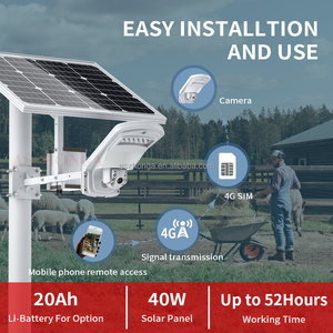 Cámara IP de seguridad HD de 5MP, 3G, 4G, tarjeta SIM, para exteriores, <span class=keywords><strong>PTZ</strong></span>, cámara de vigilancia CCTV, batería de 40W y <span class=keywords><strong>20A</strong></span>, Panel Solar CamHi - Product Image 6