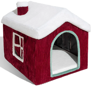 Maison de <span class=keywords><strong>neige</strong></span> confortable de Noël classique à <span class=keywords><strong>la</strong></span> mode maison de <span class=keywords><strong>chien</strong></span> chaude en éponge confortable pour l'hiver - Product Image 1