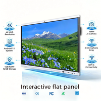 Tableau blanc interactif intelligent 4K UHD de 65, 75, 86 pouces avec chipset Android 15/16 3576 et fonction IA pour l'éducation scolaire