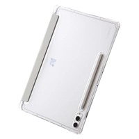 Étui pour tablette Samsung TAB S9 Plus S10 Plus S9 FE 12,4 pouces en acrylique transparent à bords souples avec support pour stylet Y Fold