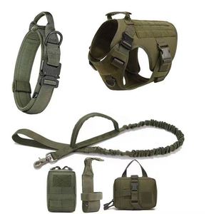Arnés para Perros Grandes, Collar, Correa, Bolsas Molle, Chaleco de Entrenamiento para Perros Pastor Alemán Malinois, Arneses para Perros Medianos - Product Image 3