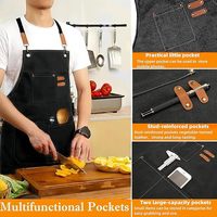 Tablier de cuisine en coton épaissi, imperméable et anti-taches, personnalisable avec logo, pour la vente en gros transfrontalière