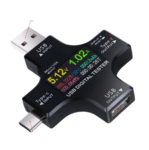 USB 3.0 Type-C USB Tester DC Digital Voltmeter & Ammeter with 90 Days Warranty for Power Bank and Charger Detection