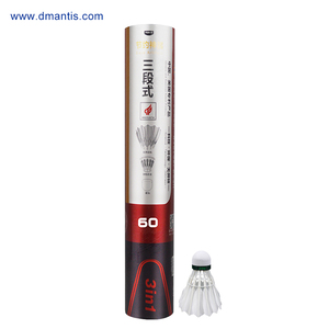 Volant de <span class=keywords><strong>badminton</strong></span> Speed 77 D60 avec plumes de canard de première qualité et nouvelle technologie 3 en 1 - Product Image 1