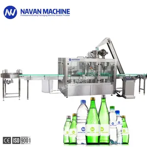 Bottle Carbonated Water Production Line Automatic Glass Bottled Salt Soda / Sparkling Water Filling Machine