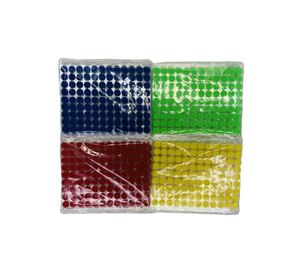 Crochets et boucles adhésifs ronds noirs et blancs personnalisés, attaches rapides de 15 mm, points adhésifs puissants, autocollants en nylon, Velcro - Product Image 2
