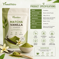Extrait de Plantes Matcha Vanille en Poudre – Mélange Premium Thé Vert & Vanille – Préparation Instantanée pour Latte, Smoothie, Pâtisserie – OEM ODM