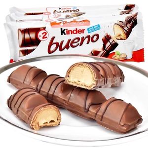 43g Kinde R Bueno Chocolat au lait et crème de noisettes, biscuit au chocolat blanc, collation - Product Image 1