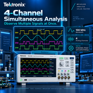 Tektronix TBS2104B Digital Storage Oscilloscope 100MHz 4 Channel 2GS/<b>s</b> 5M Record Length FFT Waveform Analyzer 1 Year Warranty <b>9</b> - Product Image 5