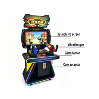 Machine de jeu d'arcade de tir à double canon Desert Eagle en métal, à monnayeur, pour centres de jeux et parcs d'attractions