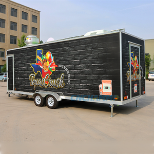 Chammp New Trend Mobile Food Trailer Voll ausgestattete Küche Street Coffee Cart BBQ Food Kiosk Langlebiges Fiberglas Aluminium - Product Image 5