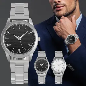 WJ-11102 New Trend Simple Luxury Business Men Metal Mesh Strap Quartz Watches Popular Watches