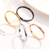 Anillo de Promesa de Boda de Acero Inoxidable con Diseño Simple y Personalizado, Joyería para Parejas en Forma de Gota, Oro de 18k, para Regalo para Mujeres