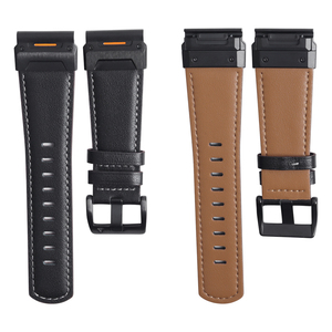 Bracelet <span class=keywords><strong>de</strong></span> <span class=keywords><strong>montre</strong></span> en cuir véritable <span class=keywords><strong>de</strong></span> qualité supérieure pour Garmin Fenix 7X 6X 5X Pro, bracelet <span class=keywords><strong>de</strong></span> remplacement vintage <span class=keywords><strong>QuickFit</strong></span>, bracelet sport robuste - Product Image 4