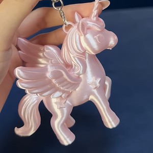 3D Printed Pink <b>Unicorn</b> Keychain Plastic Lightweight Car Key Accessory Girly Style Decor <b>Gift</b> - Product Image 4