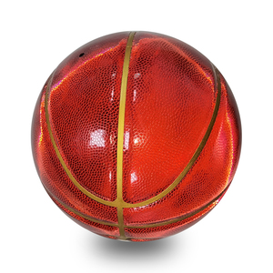 Pallone da Basket Riflettente in Pelle di Alta Qualità Personalizzato <span class=keywords><strong>per</strong></span> Uso Interno ed Esterno, Misura Ufficiale 29.5, Ideale come Regalo - Product Image 3