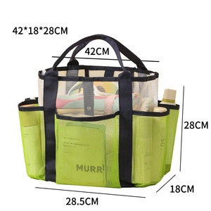Grand sac de plage en maille anti-sable, multi-poches, pour la plage, la natation, les voyages, sacs de rangement pour la plage G26-204 - Product Image 3