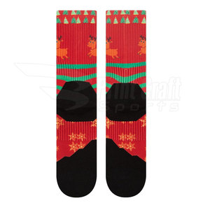 Calcetines navideños unisex Nuevo diseño Servicios OEM Pakistán Pedido mínimo 10 pares - Product Image 3